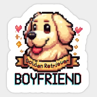 My Boyfriend,  Golden Retriever Boyfriend Sticker